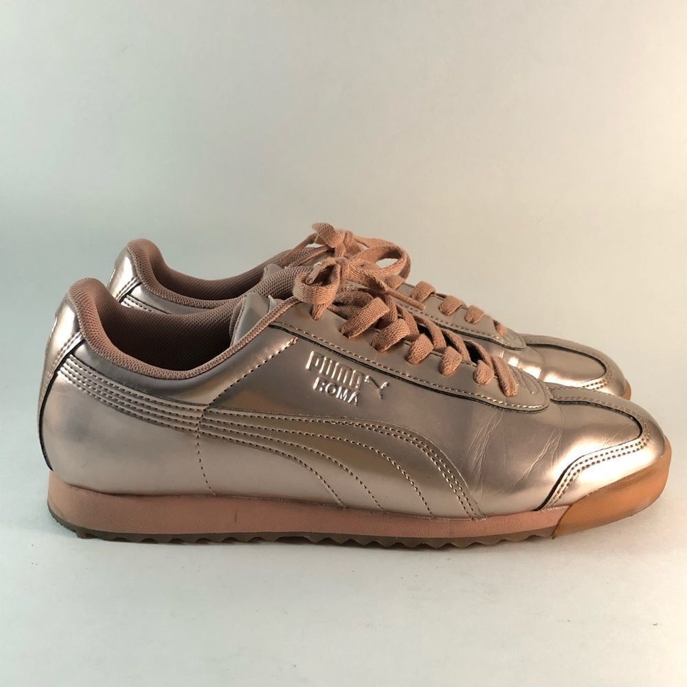 Puma Roma mens lace up shoes sneakers rose gold size 9 362828-04